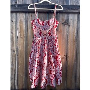 Bernie Dexter Paris Dress Red Damask
